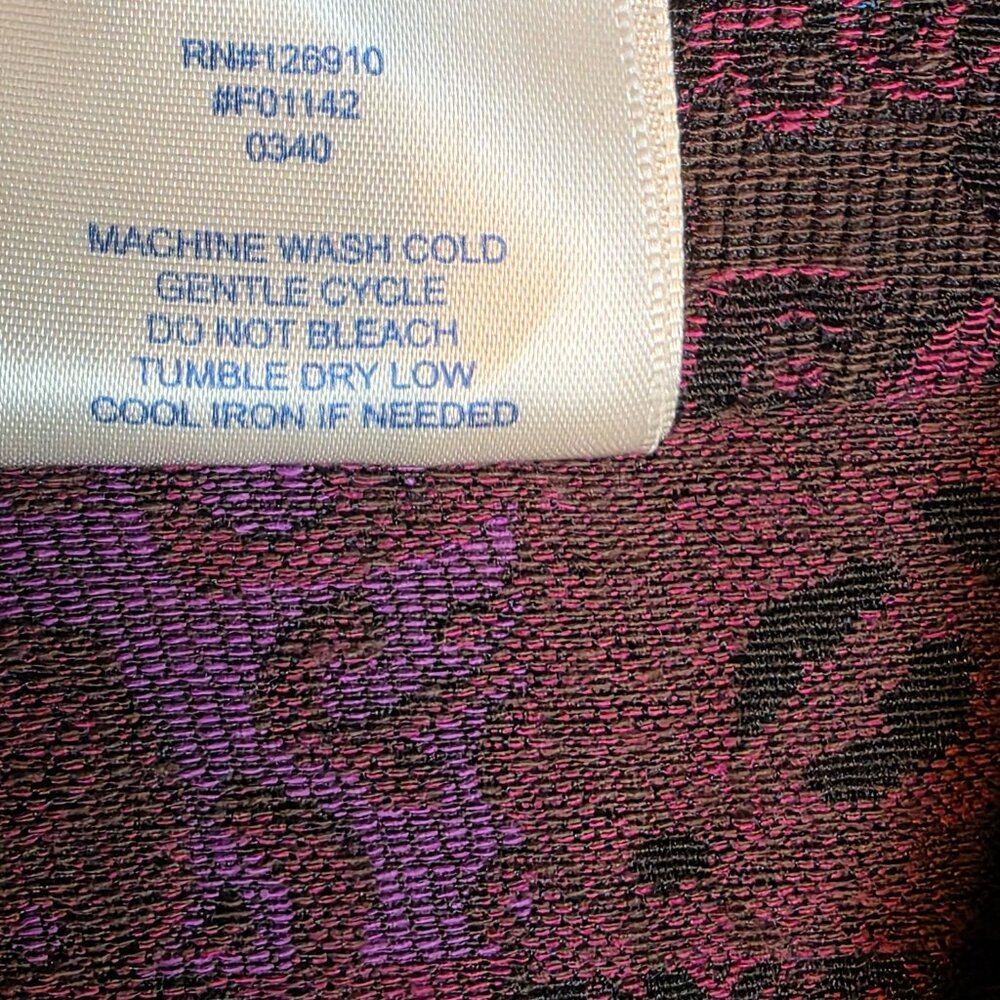 Vintage Bedford Fair Jacket Blazer Tapestry Style Cottagecore Purple Sz PXL - Picture 5 of 7